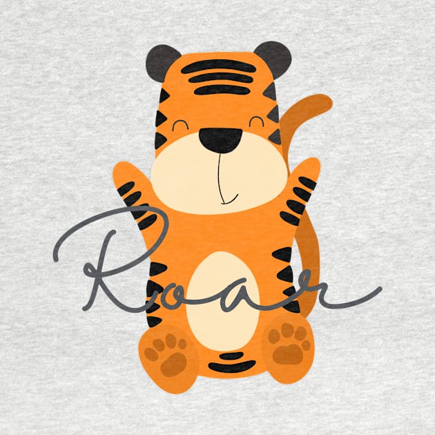 Cute Tiger Roar Design by hireeeee26